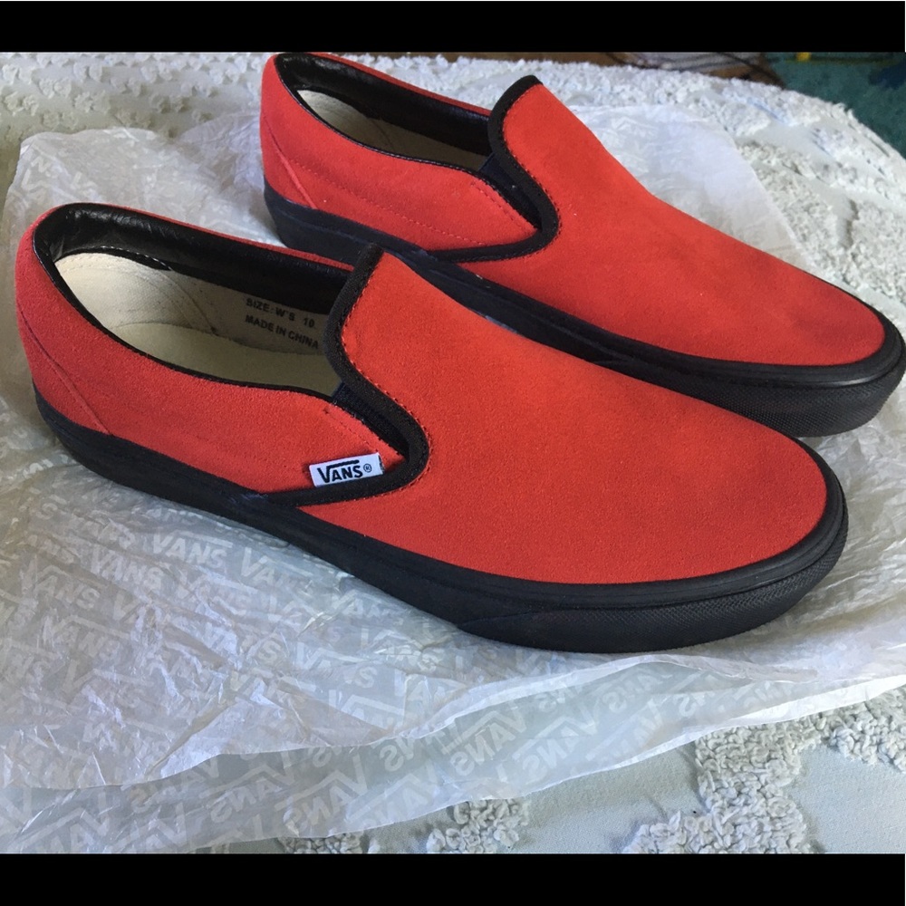 Custom Leather Vans slides